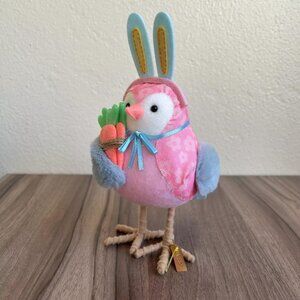 Featherly Friend Felt Bird 'Carrot' 2023 Spring Easter Decor Figurine Spritz